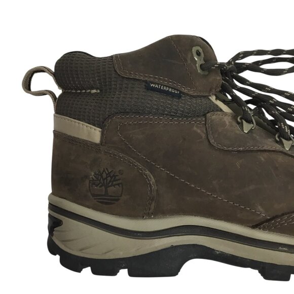 Timberland Mens 7 Waterproof Nubuck Leather Lace Brown Hiking Boots - Picture 6 of 11
